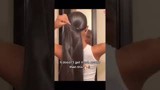 Sleek ponytail Hair tutorial | black women hair style transformation | 2022 Tiktok hair fav hair