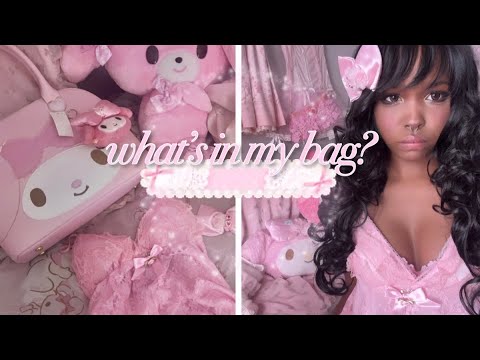 what’s in my hime gyaru bag ?  🎀 ໒꒰ྀི ∩ ⸝⸝ ∩ ꒱ྀིა ♡