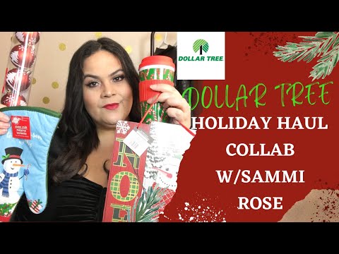 DOLLAR TREE HOLIDAY HAUL | COLLAB WITH @SammiRose_