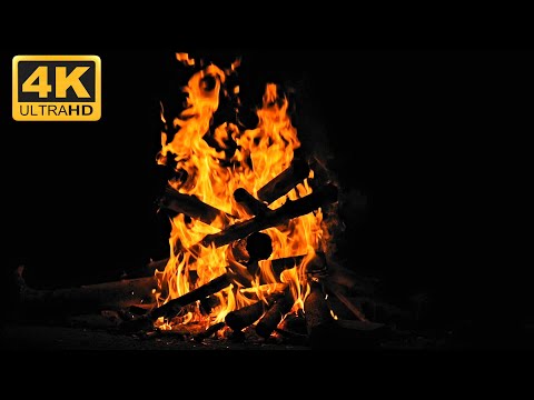 Amazing fireplace with Relaxing Music Burning Campfire Video Background