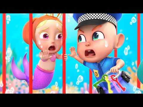 Policeman Rescue the Mermaid | Policeman is Here to Help | Rosoo Nursery Rhymes & Kids Songs