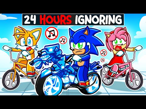 Sonic IGNORES EVERYONE For 24 Hours In Roblox BIKE OBBY!