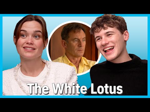 WHITE LOTUS: Sarah Catherine Hook & Sam Nivola react to Jason Isaacs full-frontal scene | TV Insider