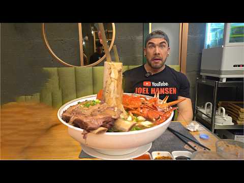 THE 5KG WORLDS BIGGEST SEAFOOD NOODLE SOUP CHALLENGE | Joel Hansen