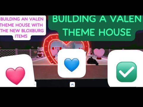 BUILDING A valentine house🩷 with the new update items in bloxburg!