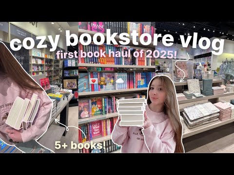 bookstore vlog 💗 huge book haul 2025 | new releases, romance books, general fiction & more!