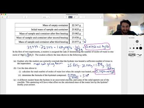 AP Chemistry Long Answer Question 9 (Gravimetric Analysis)