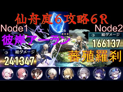 仙舟庭6 彼岸アーランと蕃殖羅刹 6R☆3クリア【スターレイル】