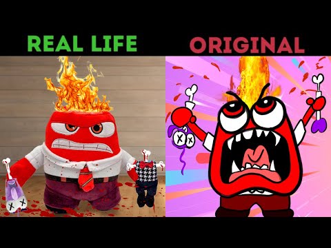 Best TikToks of INSIDE OUT 2 | ANGER IN REAL LIFE! | Original vs Plush Toys