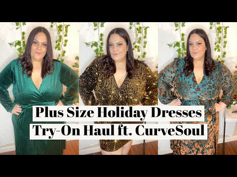 PLUS SIZE HOLIDAY DRESSES TRY-ON HAUL FEATURING CURVESOUL ✨🎄🎁