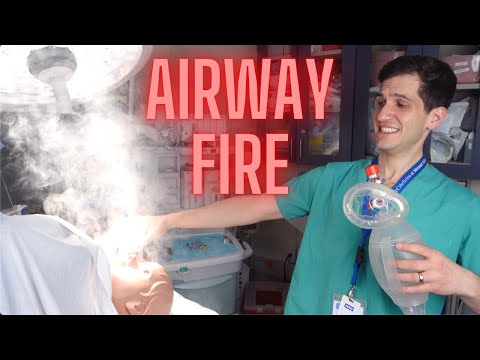 Patient on fire - anesthesia emergency in the operating room