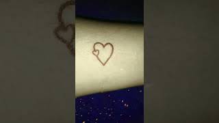 new trick heart tattoo idea || heart drawing | Tattooed heart #shorts #viralvideo2022 #hearttouching