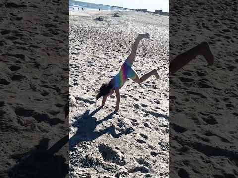 Ajlin having fun at the beach #FYP #Beach #Sand #Florida #NewYear