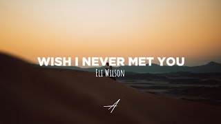 Eli Wilson - Wish I Never Met You (Lyrics)