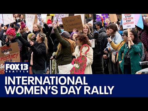 International Women's Day Rally in Seattle, WA