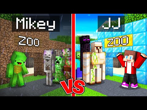 Mikey POOR vs JJ RICH Mob Zoo in Minecraft (Maizen)