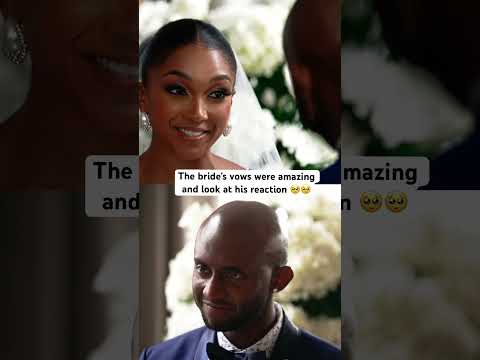 Emotional Groom reacts to brides vows  #wedding #blacklove #atlanta #beautiful #vows