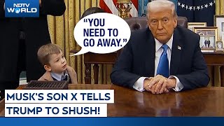 Musk's Son Viral Video | Elon Musk's Son X Æ  Tells Donald Trump To 'Shush His Mouth' | Trump News