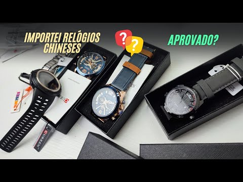 COMPREI 3 RELÓGIOS CURREN E 1 Naviforce NO ALIEXPRESS - UNBOXING