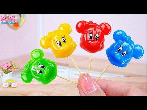 Super Fun Jelly👋How To Make The Cutest Minnie Rainbow Jelly Recipe Decorating🌈Pipi Yummy Cake