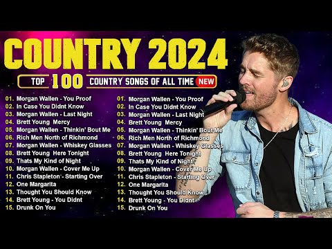 Brett Young, Morgan Wallen, Kane Brown, Luke Bryan, Luke Combs, Chris Stapleton - Country Music 2024