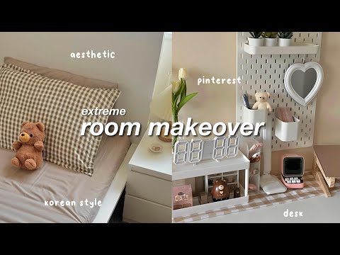 aesthetic room makeover 2023🧸| pinterest & korean inspired ft. roseforever, ikea trips + hauls