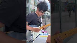 Sugar / Maroon 5 / Urmston  / guitar cover / busking / 2023 / street / solo / #Shorts