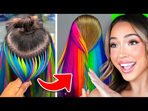 RAINBOW HAIR TRANSFORMATIONS! *CRAZY*