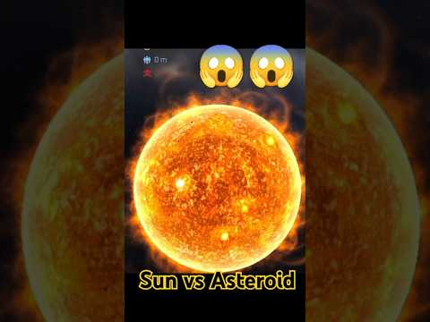 what if asteroid hit sun ?? #shorts #sun #asteroid #space