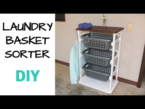 Simple Easy Woodworking Idea // How to Make a Laundry Basket Holder - DIY!