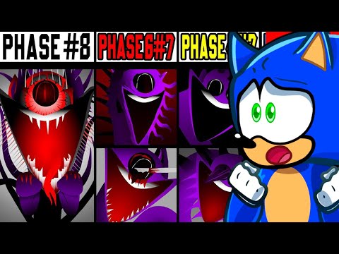 Sonic watches Phase 1-2 VS Phase 3-4 VS Phase 5-6 VS Phase 7 VS Phase 8 in Incredibox Sprunki!