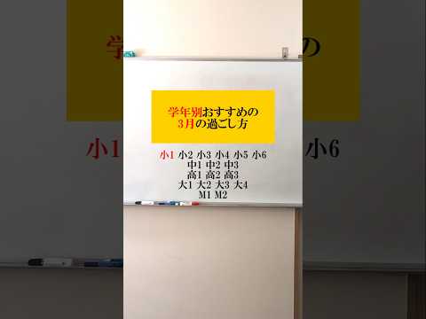 【学年別】3月のおすすめの過ごし方