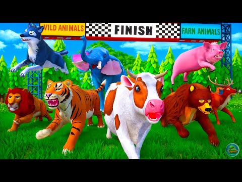 Wild vs. Farm Animals: Epic Racing Challenge Adventure! Who Will Win the Ultimate Race?