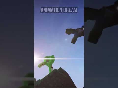 Minecraft Dream Vs. Animation Dream 🤩 Dream On Kratos Cliff Jump #minecraft #shorts #dream #dreamon