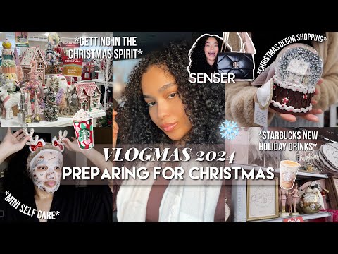 PREPARING FOR CHRISTMAS VLOG ❄️ Decor Shopping, Haul, Holiday Drinks, Luxury Bag Unboxing ft SENSER