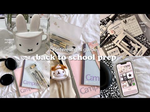 Pinterest girl back to school guide📓🎧shopping, school supplies haul, packing bag and more