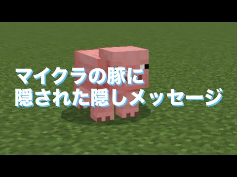 マイクラの豚に隠された隠しメッセージ『マイクラ考察』