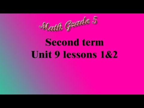 Math Grade 5 Unit 9 lessons 1& 2 Second Term | ماث خامسة ابتدائي