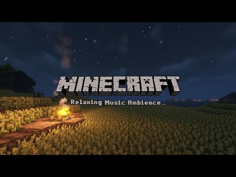 Minecraft relaxing music ambience and campfire sounds to study and relax to