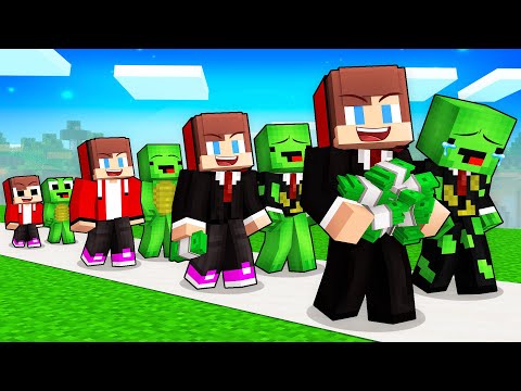 JJ and Mikey: POOR vs RICH Businessman Life Cycle Battle in Minecraft - Maizen