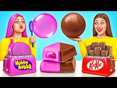 Bubble Gum vs Chocolate FoodChallenge | Epic Food Battle by ChocoDO