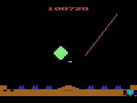 Atari 2600 Game: Missile Command (1980 Atari)