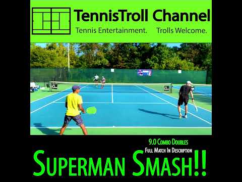 9.0 Combo Doubles Tennis Point  |  4.5 Boss & D1 Scrub VS D3 Club & 100+ D2 wins #shorts #tennis