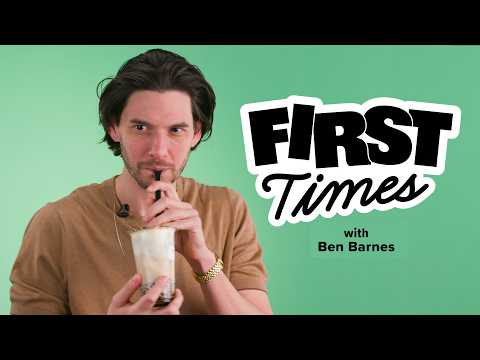 Ben Barnes Tries Boba For The First Time, Sings Wicked | First Times