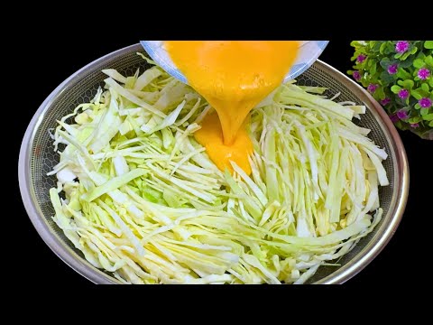 I take cabbage and 3 eggs. This recipe will drive you crazy! Family recipe! ASMR