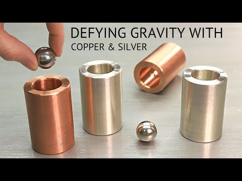 Making Anti-gravity tubes - Copper & Silver! - Lenz's law - Metal casting Experiment