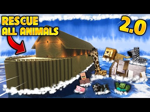 I Built NOAH'S ARK 2.0 To Survive THE GREAT FLOOD In Minecraft 100 DAYS