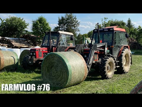 FARMVlog #76 - Svážení senážních balíku k baličce | Zetor 7340 Turbo