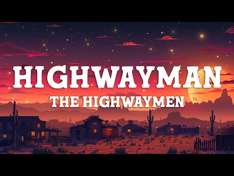 The Highwaymen, Willie Nelson, Johnny Cash, Waylon Jennings, Kris Kristofferson - Highwayman(Lyrics)