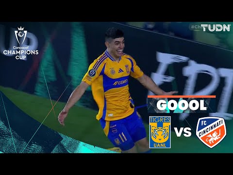 ¡REMONTADA! Brunetta marca el segundo | Tigres 2-1 Cincinnati | CONCACAF Champions Cup 2025 TUDN